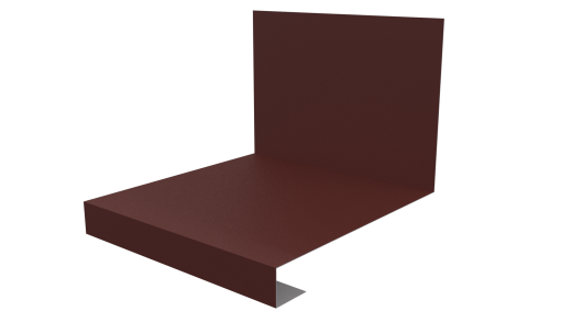 Планка примыкания нижняя к трубе фальц 140x200 мм, 3009 оксид красный матовый