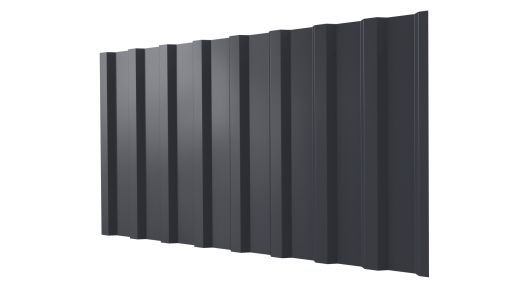 Профнастил С20B 1150/1100x0,3 мм, 7024 графитовый серый глянцевый