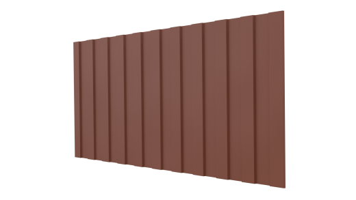 Профнастил С8 1200/1150x0,45 мм, 8004 медно-коричневый матовый