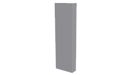 Декоративная накладка 20x60x20 мм, 7004 сигнальный серый глянцевый
