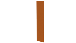 Крепежная планка 10x40x10 мм, 2011 насыщенный оранжевый глянцевый