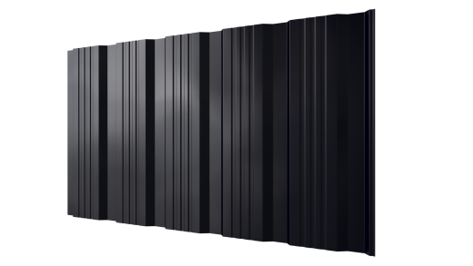 Профнастил К20 1195/1130x0,45 мм, 9005 черный янтарь глянцевый