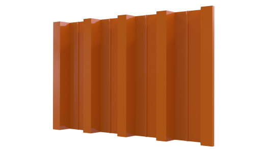 Профнастил Н60 902/845x0,65 мм, 2011 насыщенный оранжевый глянцевый