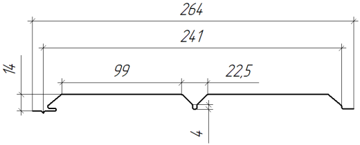 Софит Л-брус перфорированный 264/241x0,45 мм, 7024 графитовый серый глянцевый