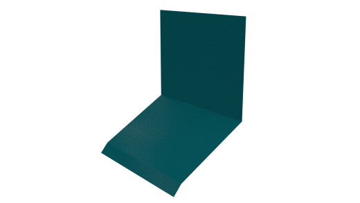 Планка примыкания верхняя к стене фальц 150x130x20 мм, 5021 водная синь глянцевый