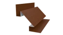 Планка угла внутреннего сложная Блок-хаус 110x2000 мм, Золотой орех 3D