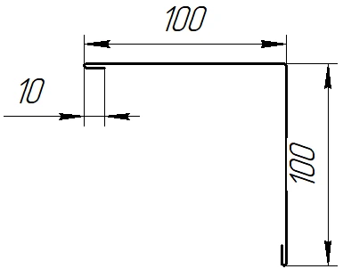 Угол наружный 100x100x2000 мм, Картэн тёмный