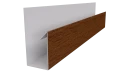 Планка П-образная Блок-хаус 30x30x2000 мм, Золотой орех 3D