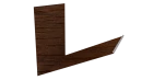 Планка примыкания верхняя к трубе фальц 250x210 мм, Дуб Кельтик 3D