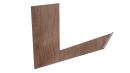 Планка примыкания верхняя к трубе фальц 250x210 мм, Орех 3D