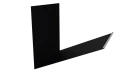 Планка примыкания верхняя к трубе фальц 250x210 мм, 9005 черный янтарь матовый