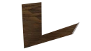 Планка примыкания верхняя к трубе фальц 250x210 мм, Дуб Локарно 3D